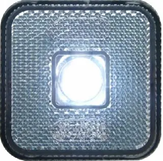 Toplamp LED wit 12/24v 65x65x28