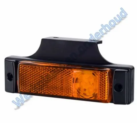 Led Breedtelamp oranje rechthoekig met reflector 12/24V