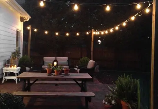 Prikkabel 4.5 meter compleet met 9 lampen 10 Watt dimbaar