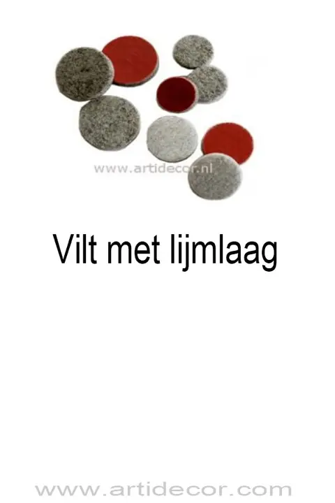 Vilt met lijmlaag per stuk in 3 maten verkrijgbaar