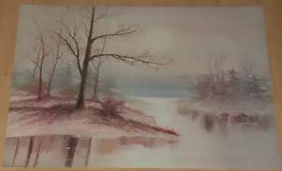 POSTER 50X40 CM FLORA LANDSCHAP NIEUW