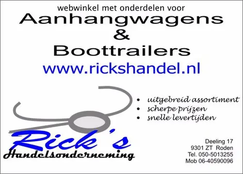 Webwinkel voor aanhangwagen en boottrailer onderdelen