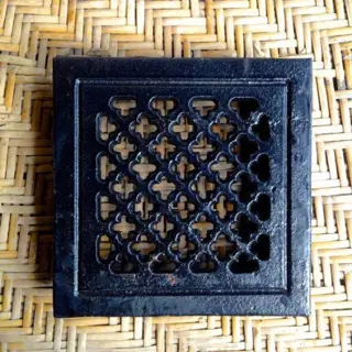 Haard ventilatierooster , gietijzer zwart