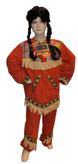 Indiaan " Oranje / bruin ", maat 140