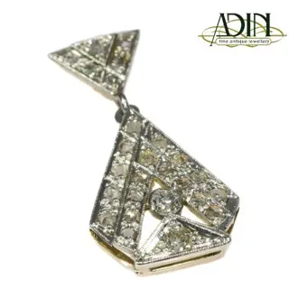 Art Deco diamanten hanger.