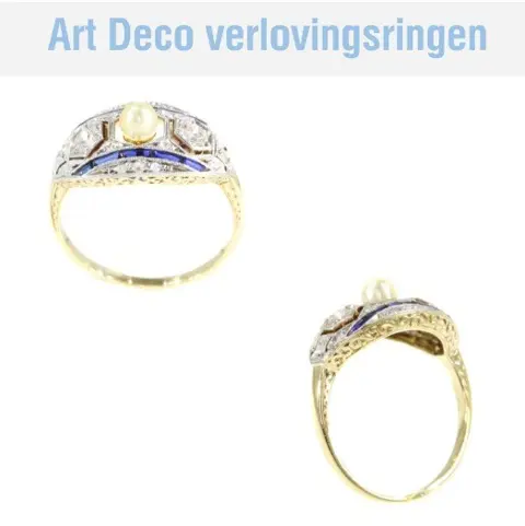 Verlovingsring uit het Art Deco tijdperk.