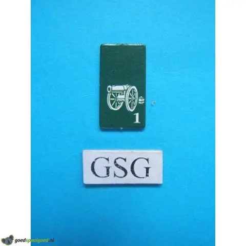 Kaartje kanon groen nr. 60935-02