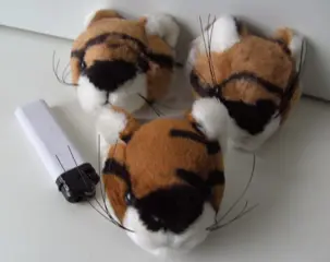 MAGNEETJES TIJGER PLUCHE 3 STUKS NIEUW