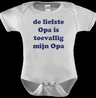 Gave baby kleding met teksten,heel veel keuze.