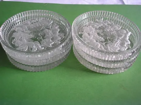 ONDERZETTERS - 6 stuks - glas - nieuw