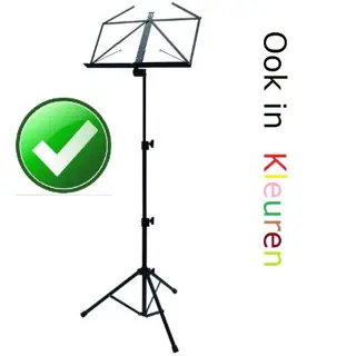 Classic Opvouwbare Bladmuziek-Lessenaar ZWART + TAS