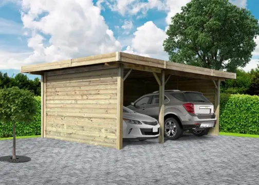 Tuinhuis-Carport geïmpregneerd (S7757): 5064 x 7064mm