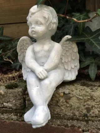 Lief zittende engel , kado , grafengel , engel