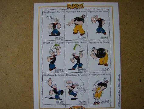 Popeye postzegels 1 adv6435