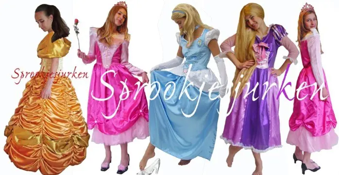 Sprookjes Disney prinses prinsessenjurk thema HUUR of KOOP
