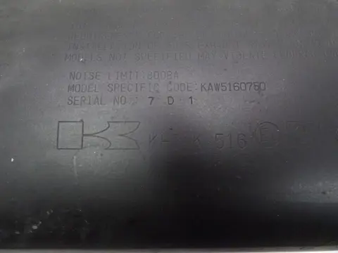 UITLAAT Kawasaki Z 750 2007 - 2010