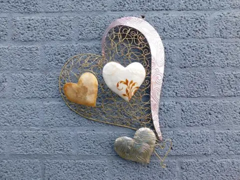 Wanddecoratie harten , hart