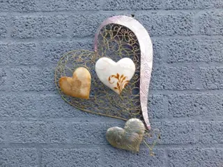 Wanddecoratie harten , hart