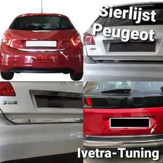 Sierlijst Peugeot | Sierstrip Peugeot | Kofferbaklijst