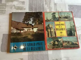 2 LIVRES; LA GEOGRAPHIE de la BELGIQUE,en français