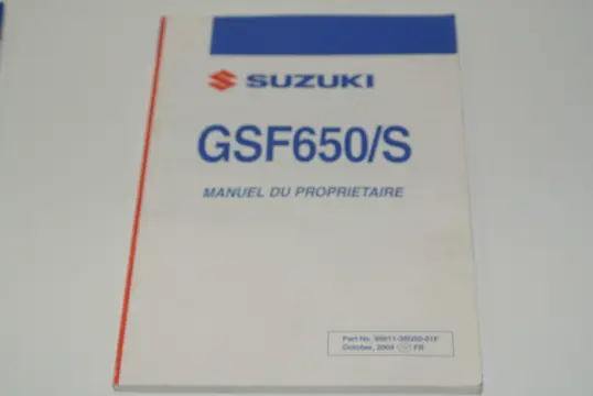 INSTRUCTIEBOEKJE Suzuki GSF 600 650 Bandit 2000 - 2004