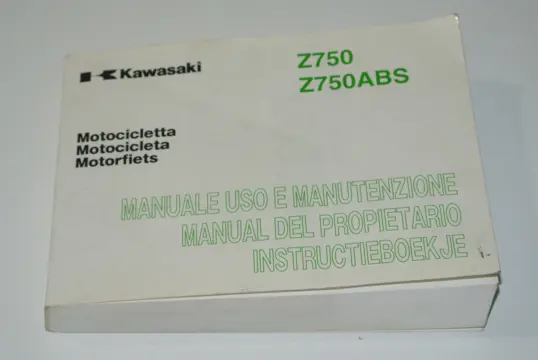 INSTRUCTIEBOEKJE Kawasaki Z 750 2004 - 2006