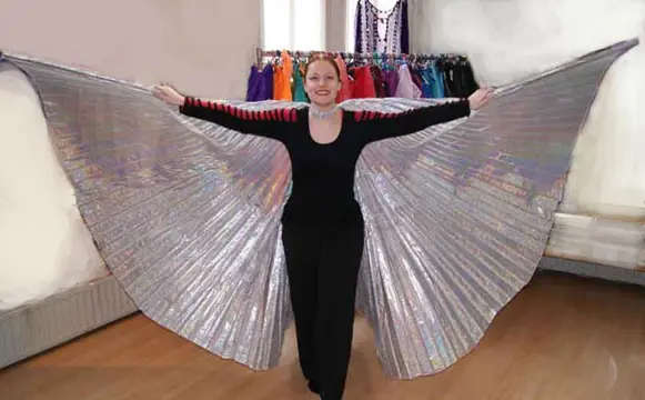 Isiswings gouden buikdans vleugels extra large