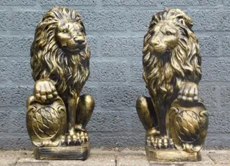 Tuinbeeld leeuwen, polystone,leeuw
