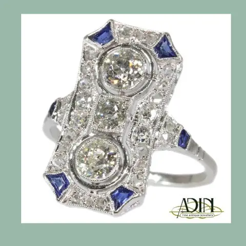 Vintage verlovingsringen met prachtige diamanten