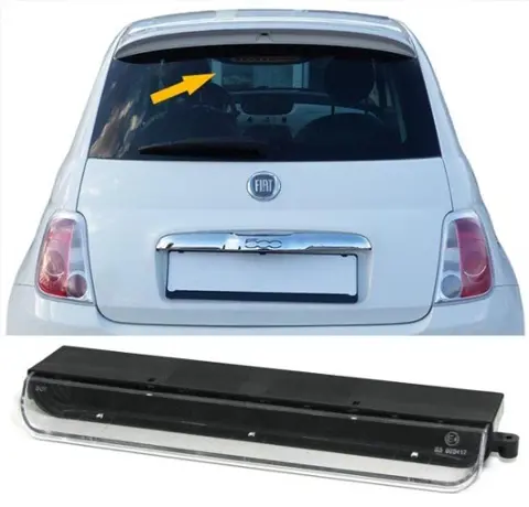 3e Remlicht Fiat 500 LED (Zwart) | 3e Remlicht Fiat 500C