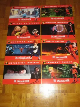 THE INCREDIBLES lobbycard set.