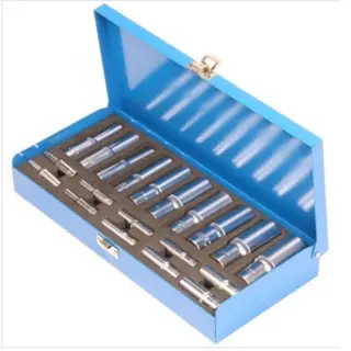 Doppenset lang 20 dlg 1/4"-1/2"