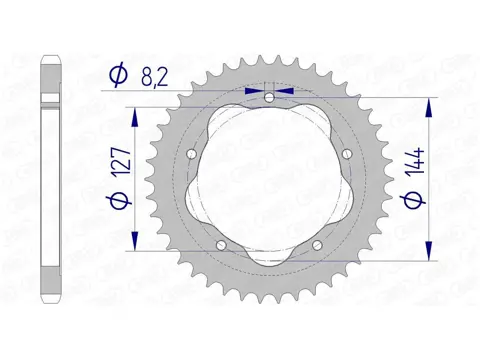 ACHTER TANDWIEL Ducati 848 2008 - 2010