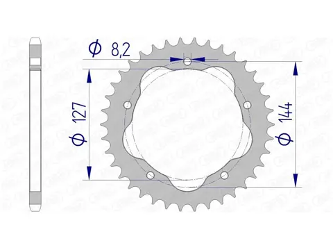 ACHTER TANDWIEL Ducati 848 2008 - 2010