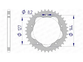 ACHTER TANDWIEL Ducati 848 2008 - 2010