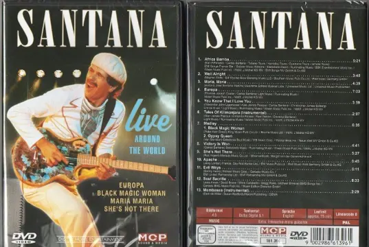 SANTANA LIVE AROUND THE WORLD NIEUWE DVD 9002986613961