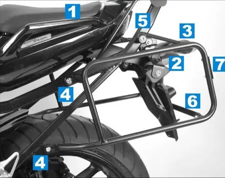 KOFFERBEUGELSET Yamaha FZ1 2006 - 2009