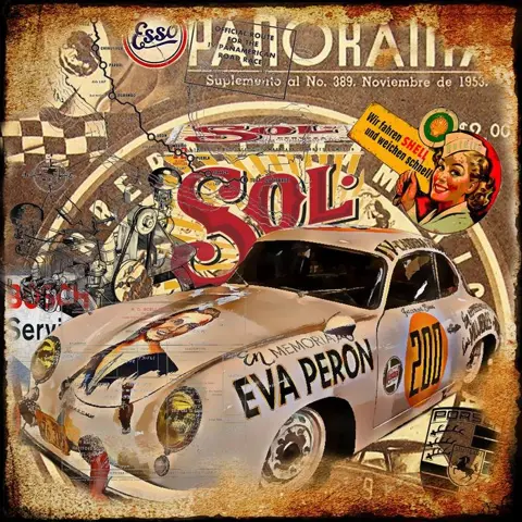 Afbeelding/illustratie - "Porsche 356 EVA PERON" - Porsche