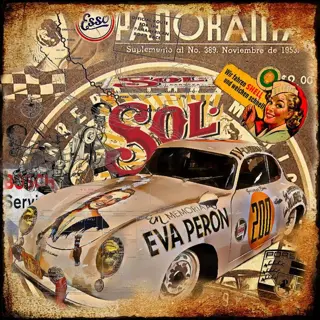 Afbeelding/illustratie - "Porsche 356 EVA PERON" - Porsche