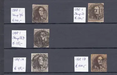 België 1849 - Koning Leopold I "Epauletten" OBP 1 met stempels - OBP 1