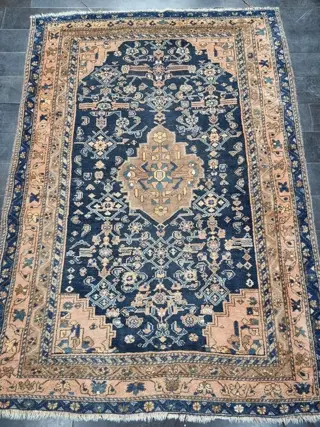 Antique hamadan rug, natural colours - Tapijt - 216 cm -