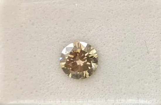 Diamant - 0.50 ct - Rond - fancy groenachtig geel - VS1, No