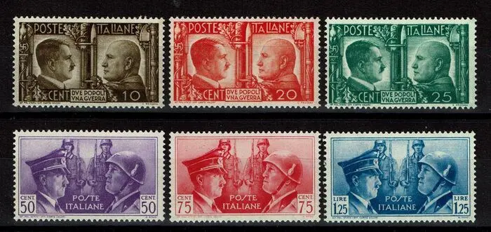 Koninkrijk Italië 1941 - Italo-German brotherhood in arms MNH - Sassone 452/457