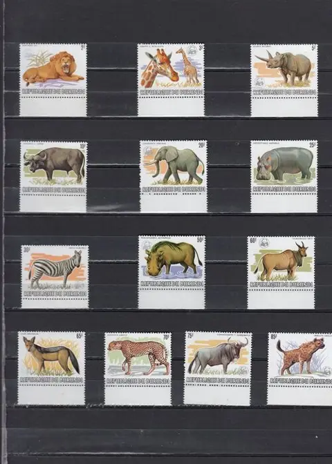 Burundi 1983 - African animals - Silver print W.W.F. - OBP/COB 892/04
