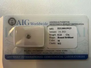 1 pcs Diamant - 0.23 ct - Briljant - M - SI1