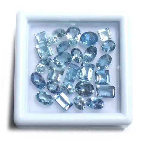 26 pcsAquamarijn - geen minimumprijs - 6.06 ct