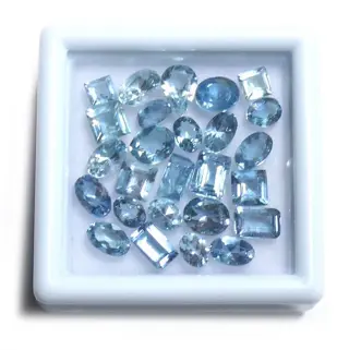 26 pcsAquamarijn - geen minimumprijs - 6.06 ct