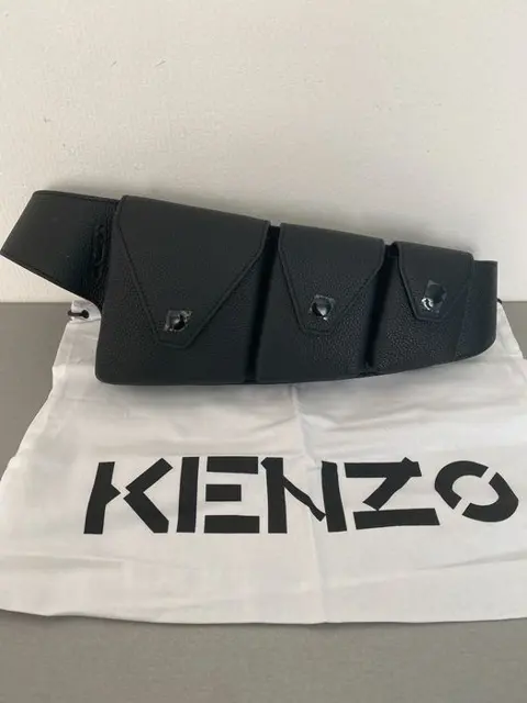 Kenzo - New - Leather - Black - Riem tas