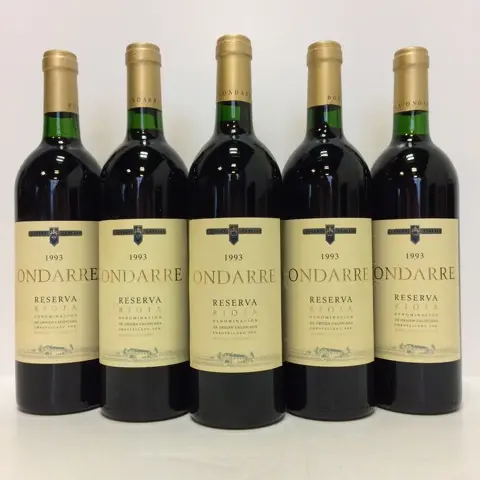 1993 Bodegas Ondarre - Rioja Reserva - 5 Flessen (0.75