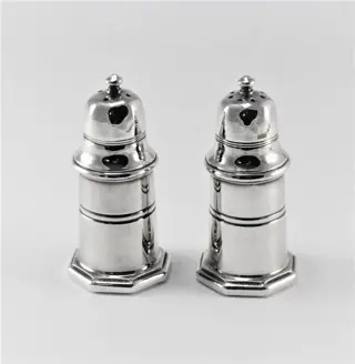 Christofle - Peper-en-zoutstel (2) - Gotische stijl -